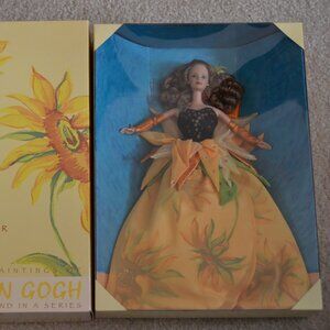 LE NRFB SUNFLOWER VINCENT VAN GOGH ARTIST SERIES BARBIE DOLL 19366